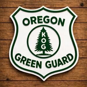 Keep Oregon Green Guard Sign KOG Woods Outdoors National Park Forest Forestry